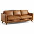 3-Sitzer Sofa Braun Leder