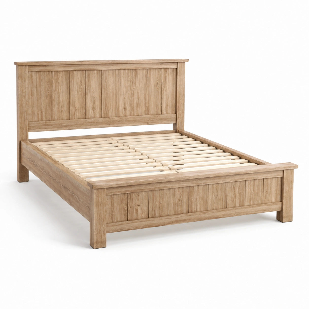 Bett aus Massivholz mit Eicheoptik 200x160 cm