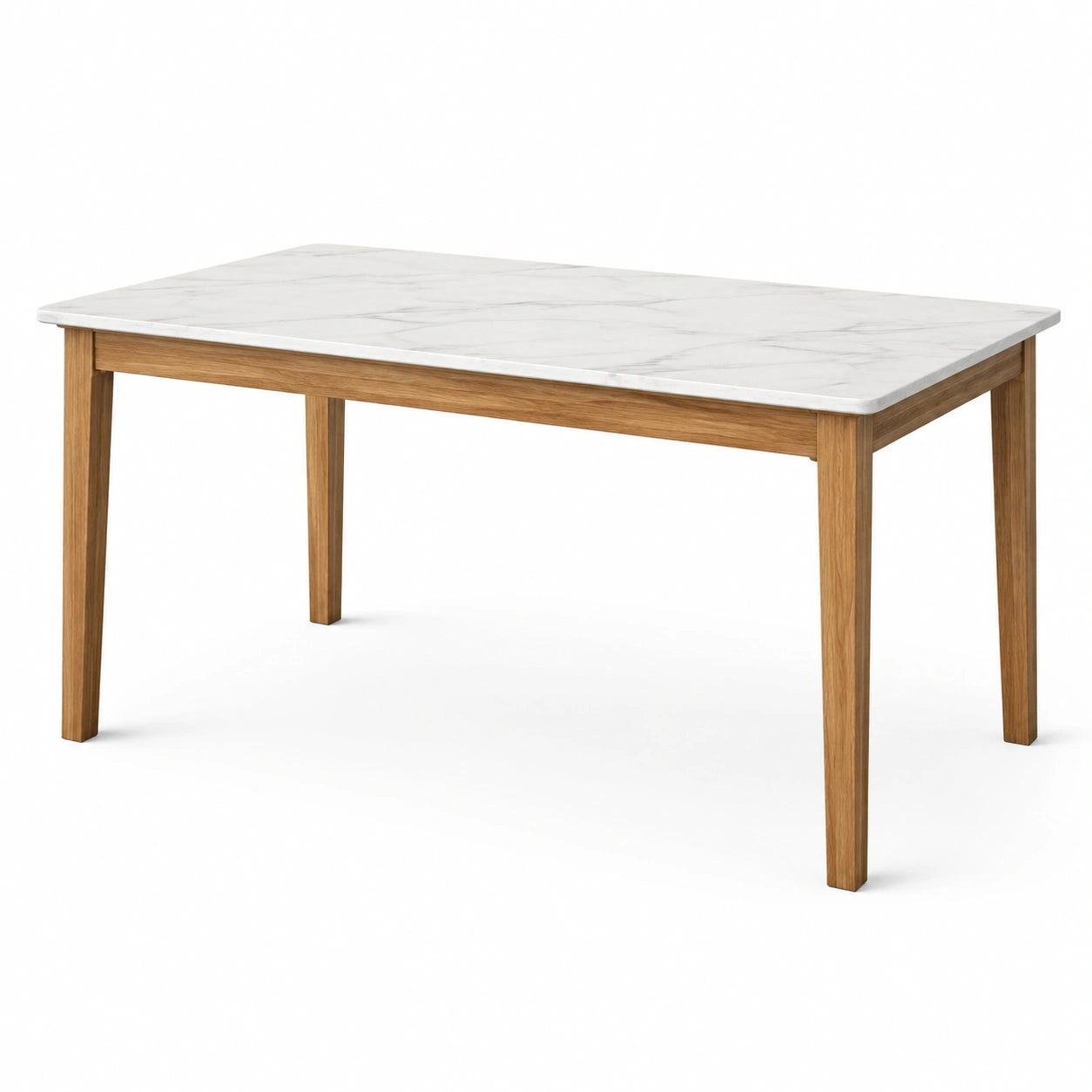 Esstisch rechteckig Marmor Eichenholz 180x90x75cm